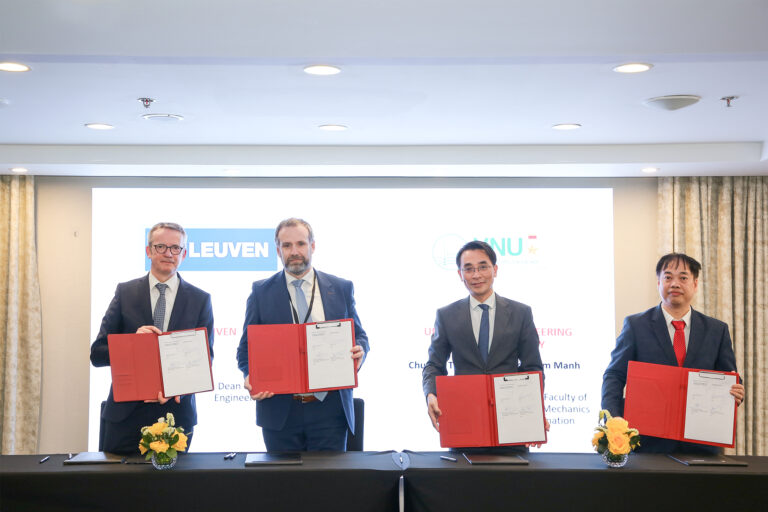 Trường Đại học Công nghệ ký kết hợp tác chương trình liên kết đào tạo ngành Công nghệ kỹ thuật Cơ điện tử với Trường Đại học KU Leuven, Bỉ