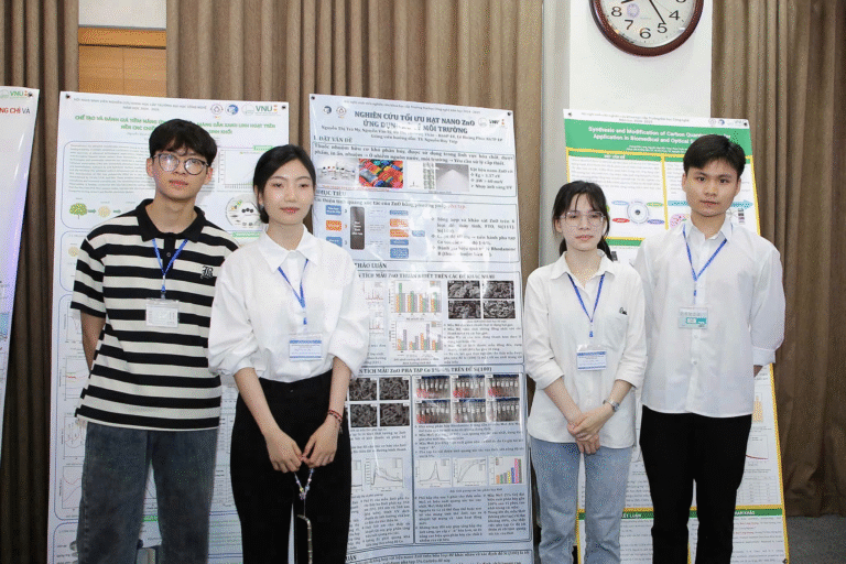 Sinh viên Trường Đại học Công nghệ và hành trình nghiên cứu tối ưu hóa vật liệu ZnO-Co trong xử lý nước thải