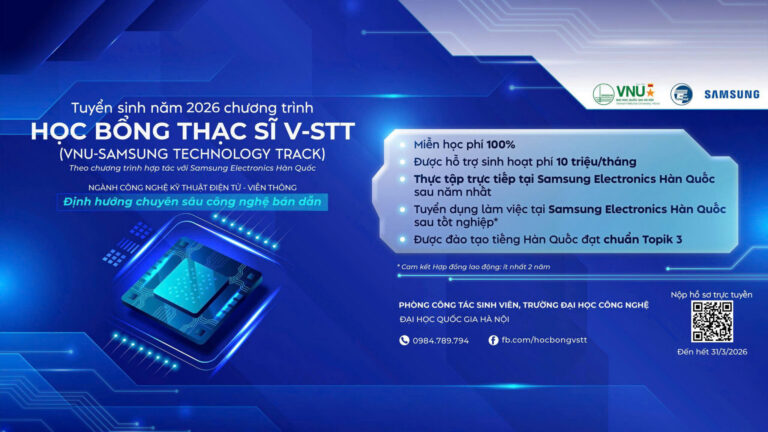 Tuyển sinh chương trình học bổng thạc sĩ toàn phần V-STT – Định hướng công nghệ bán dẫn