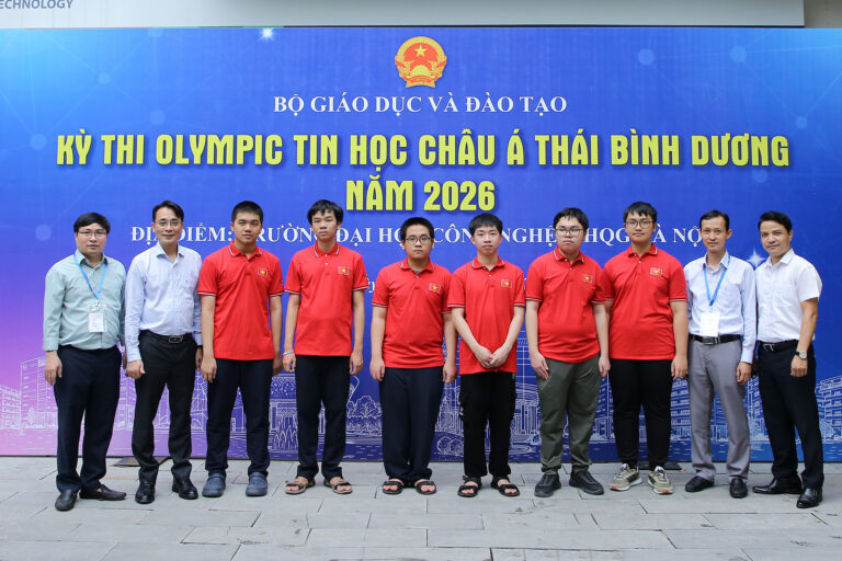 Việt Nam giành 6 huy chương Vàng, Bạc tại Olympic Tin học châu Á – Thái Bình Dương 2026 tổ chức tại Trường ĐH Công nghệ, ĐHQGHN